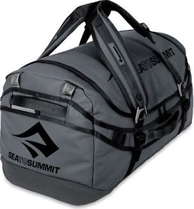 NEW SEA TO SUMMIT DUFFLE BAG 65L WATER RESISTANT CAMP ANTI-THEFT ZIPPER CHARCOAL