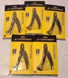 Lot of 5 New Leatherman Skeletool Pliers Knife Multi-Tool 7-in-1 EDC 830846