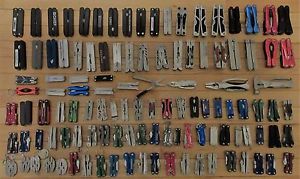 Multitool Assortment lot of 115 USED Large Medium and Small Sizes Multi Tools