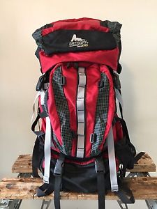 Red Gregory Denali Pro Hiking Camping Backpack - Medium EUC Incl. Extras Outdoor