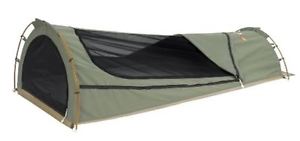 NEW OZTRAIL BIKER SWAG NO-SEE-UM MESH CANVAS WATERPROOF HEAVY-DUTY CAMPING TENT