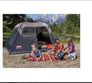 Coleman Instant Tent 6 Person Cabin Family Camping Hiking Waterproof Rainfly