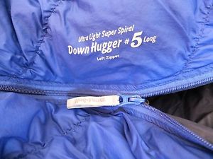 Montbell spiral down hugger #5 long Ultralight down sleeping bag. Left zip
