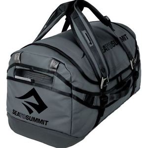 NEW SEA TO SUMMIT DUFFLE BAG 90L WATER RESISTANT CAMP ANTI-THEFT ZIPPER CHARCOAL