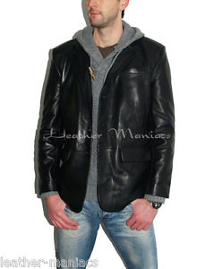 NUOVO Giacca in pelle da uomo di