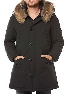 NUOVO BIONDO N 8 GIACCA GIACCA INVERNALE UOMO PELO PARKA SAS VEE 515 NERO