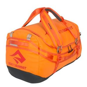 NEW SEA TO SUMMIT DUFFLE BAG 45L WATER RESISTANT CAMP ANTI-THEFT ZIPPERS ORANGE