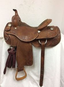 Mary's Tack Custom Western Reining Saddle 15.5" Used Full Quarter Horse Bar