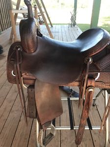Calvin Allen Cutting Saddle 161/2 Inch Seat