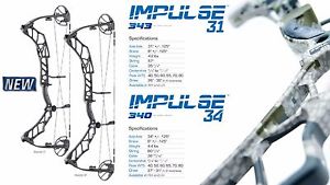 2016 Elite Impulse 34 RH 65# 28 1/2" DL Ninja Black