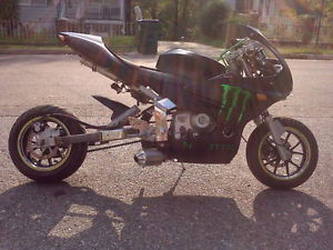 Super Pocket bike with NOS, extended swing arm, neon lights and racing exhaust