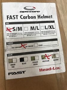 Ops Core FAST Carbon Helmet S/M Multicam CRYE (No Shroud) SEALs DEVGRU