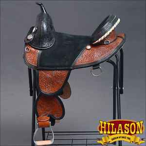 TW105BZMK CLASSIC HILASON TREELESS WESTERN TRAIL BARREL RACING LEATHER SADDLE 15