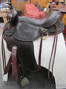 RW Bowman Sendero Trail Saddle 17" Wide Tree Lightly Used w/Equitech Girth