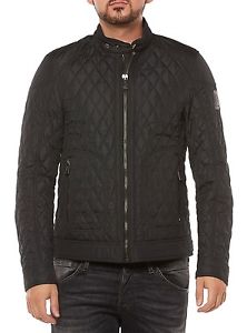 NUOVO BELSTAFF GIACCA UOMO GIACCA TRAPUNTATA 71020410 NUOVO BRAMLEY NERO UOMO