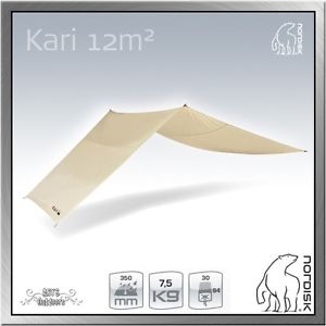 NORDISK Kari 12 Basic Cotton Tarp Sonnenschutz Windschutz Camping Sonnenschutz