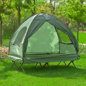 SoBuy® 4-in-1! 2 Places Lit pliant Lit de camp voyage Camping,toit OGS32-L-GR FR