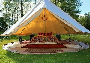5m FIRE RETARDANT BELL TENT. FESTIVAL/WEDDING/CAMPING. FROM TAILORED CAMPING.