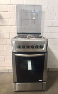Standherd Kochplatte Edelstahl Herd Backofen 50 cm Eurolec Glasabdeckplatte NEU