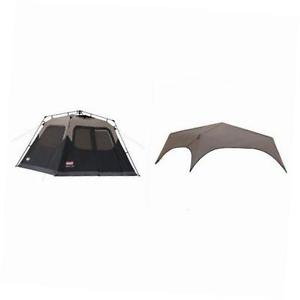 6-person instant cabin tent and  6-person instant tent rainfly accessory bundle