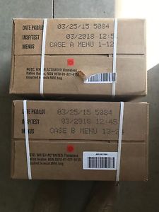 24 Meals 2 Case Military Spec MRE's to eat CASE A & B 2018 Insp