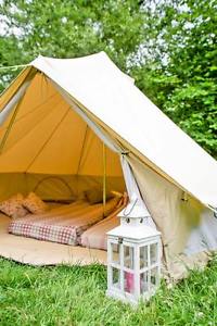 3m Bell Tent w Zipped Groundsheet. 100% Cotton. Couples Tent. Festival Tent.