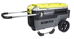 Igloo Trailmate Journey Cooler, Charcoal/Acid Green/Chrome, 70 quart
