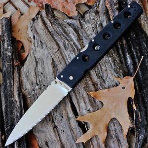 CS11HCXL Cold Steel Hold Out I CTS XHP Blade G-10 Handle Tri Ad Lock Clip