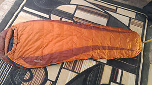 LIGHTLY USED Marmot Membrain Neversummer 0 degree down sleeping bag