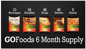 GoFoods 6 Month Food Supply Emergency Food Storage 712 Servings $.70 per serving