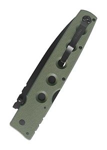 CS11HXVG Cold Steel Hold Out I O.D Green CTS XHP Blade G-10 Handle Tri Ad Lock