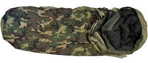 US Army Military MSS Goretex Sleeping bag Schlafsack Woodland camouflage NEU OVP