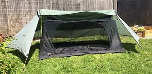 Vintage WALRUS TREKKER TARP w/ Mesh Insert 4.8Lbs Tent Shelter RARE moss msr