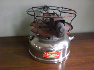 RARE Collectible Coleman date 6-66 1 Burner Cooking Stove w/ Chrome Tank