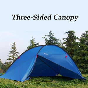Outdoor Large Three-sided Canopy Awning Tent Beach Sun Shade Rainproof UV-proof