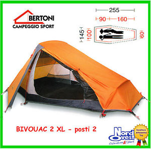 TENDA CAMPEGGIO Igloo BERTONI - doppio telo  mod." BIVOUAC 2 XL " Tende 2  P0STI