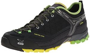 Salewa Men's MS Firetail EVO GTX Approach Shoe, Black (Black/Emerald 0906), 10