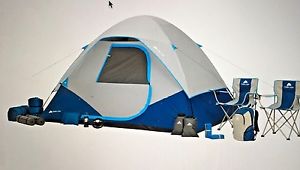 Ozark Trail 28 Piece Premium Camping Combo Set Gray Sleep 6 Easy Setup Carry Bag