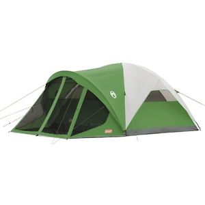 Camping Tent with Screened Front Porch Coleman Evanston Six-Person Green Outdoor