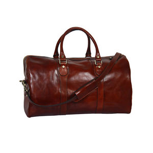 NEW Beltrami leather weekender bag in brown by Republic of Florence