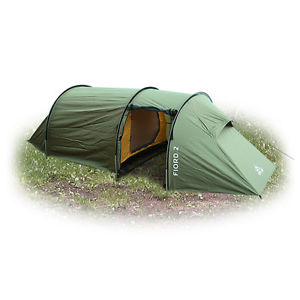 Tunnel Type Tent for 2 Person "Fiord 2" Comfortable Interior and Large Vestibule