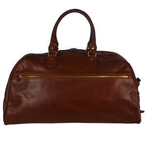 NEW Vinci leather duffel bag in brown by Republic of Florence