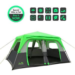 Arctic Monsoon 8 Person 2 Room Instant Tent Green/Grey