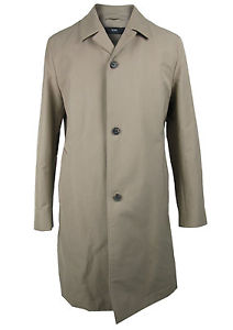 BOSS SELECTION cappotto in cotone LEGATOW in 50/M beige con Fodera in lana