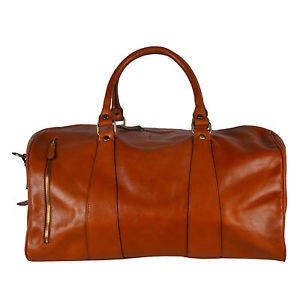 NEW Nardi leather weekender bag in tan by Republic of Florence