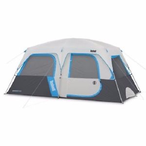 Eight Person Camping Tent Cabin Hiking Fits Queen Airbeds Vents Storage Pockets