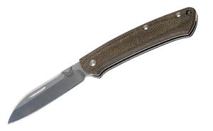 Benchmade 319 Proper, Dark Brown Canvas Micarta