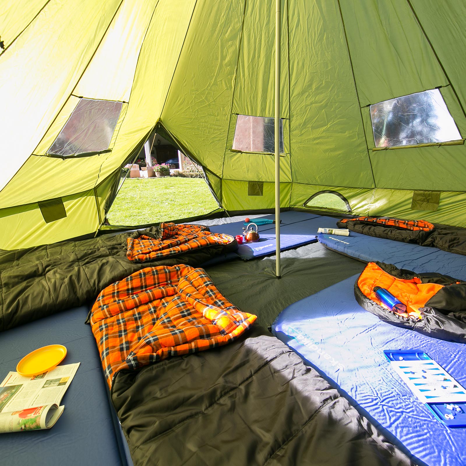 skandika Molde 10 Person/Man Teepee Tent Sewn-in Groundsheet Tipii 295cm New