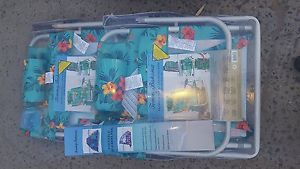 Tommy Bahama 2017 Backpack Cooler Chair with Portable Table 2 green chairs with