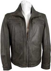 Jilani Giacca In Pelle Uomo Vera Pelle Nappa Di Agnello crepuscolo NUOVO 8396